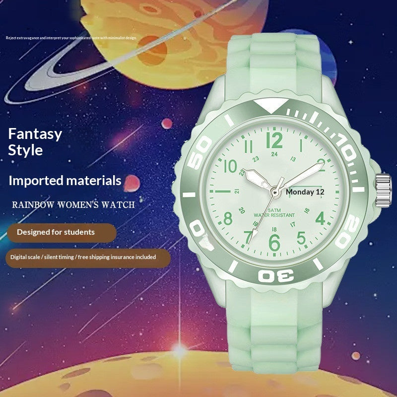K Compact Quartz Sports Smart Couples Electronic Watch For Women