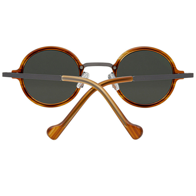 K Retro Special Multicolor Niche Round Frame Sunglasses Neutral