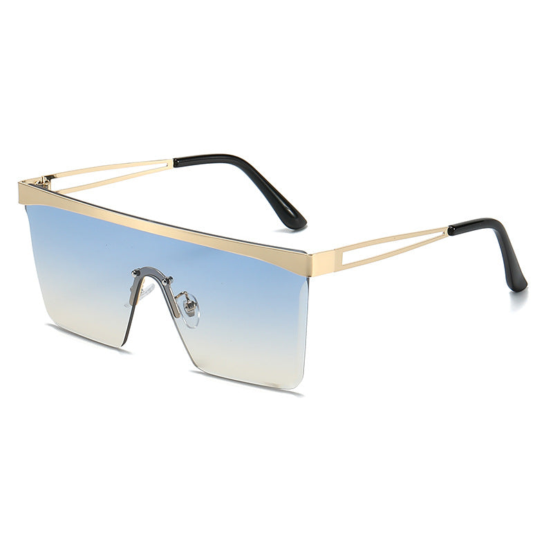 K European And American Square Pair Sunglasses One-piece Lens