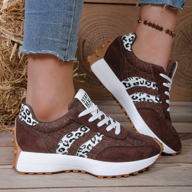 K Stripe Lace-up Sneakers Women's