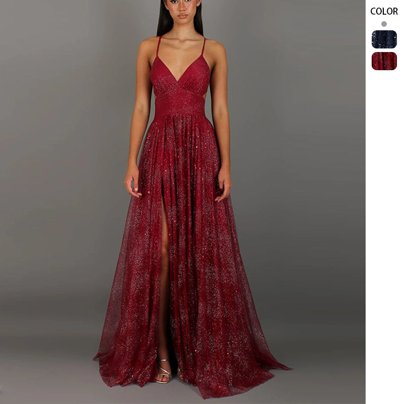 K Elegant Womens V-neck Sleeveless Strapless Women Long Dresses Party Dress