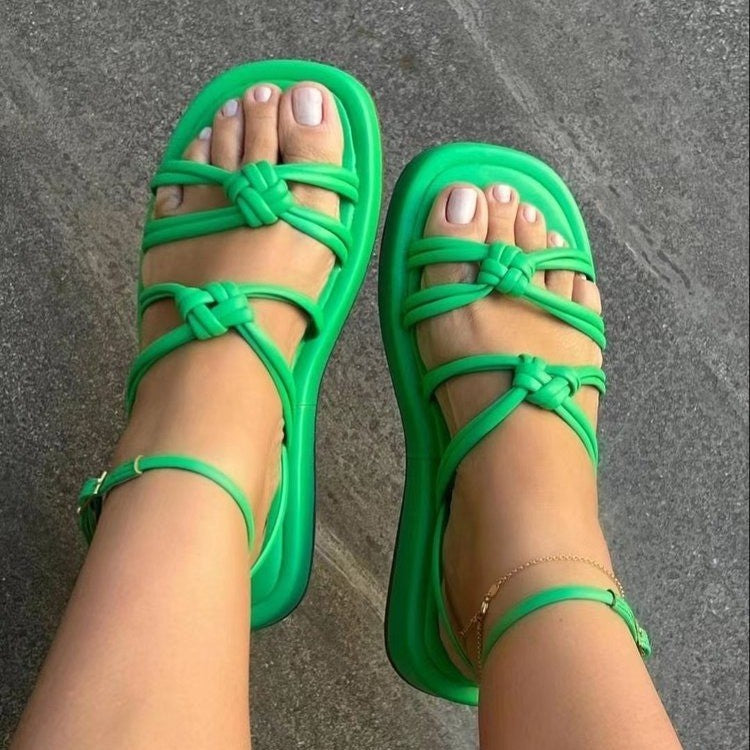 K Woven Beach Sandals