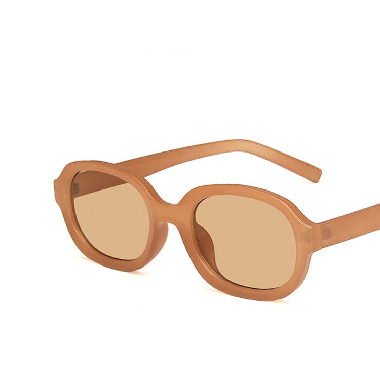 K Oval Trend Fashion Concave Statement Sunglasses