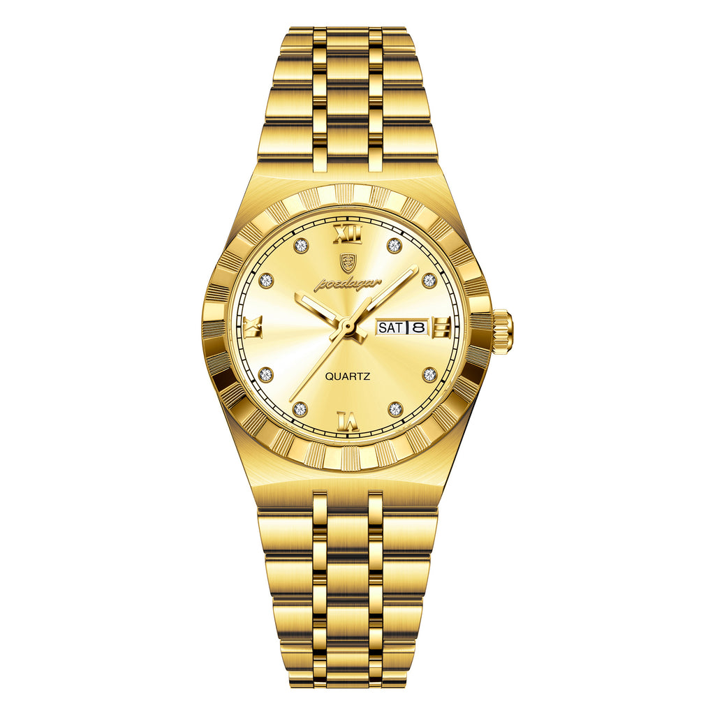 K Womens Diamond-studded Waterproof Luminous Fashionable Quartz Watch