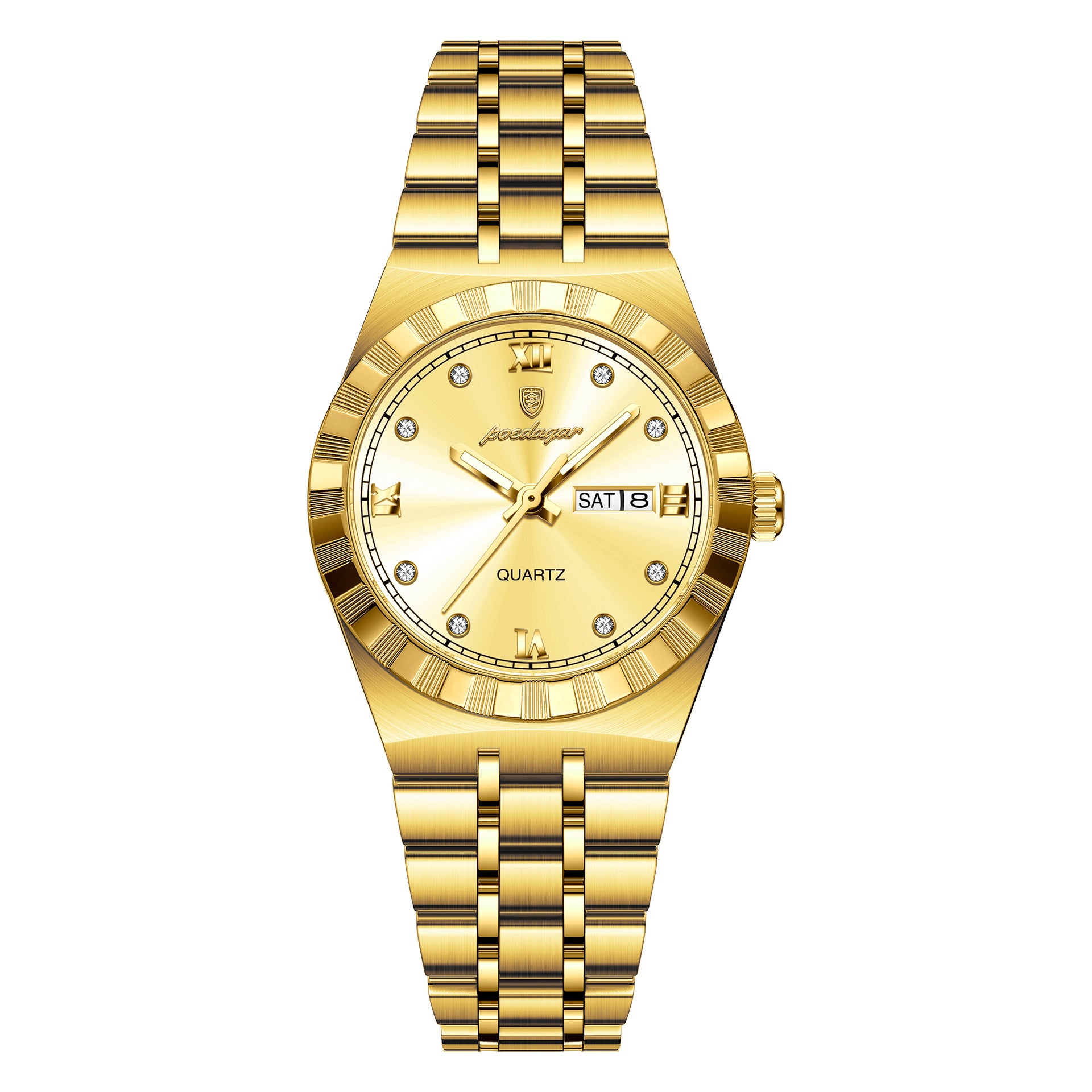 K Womens Diamond-studded Waterproof Luminous Fashionable Quartz Watch