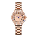 K Stylish Quartz Full-Diamond Stainless Steel Waterproof Womens Watch