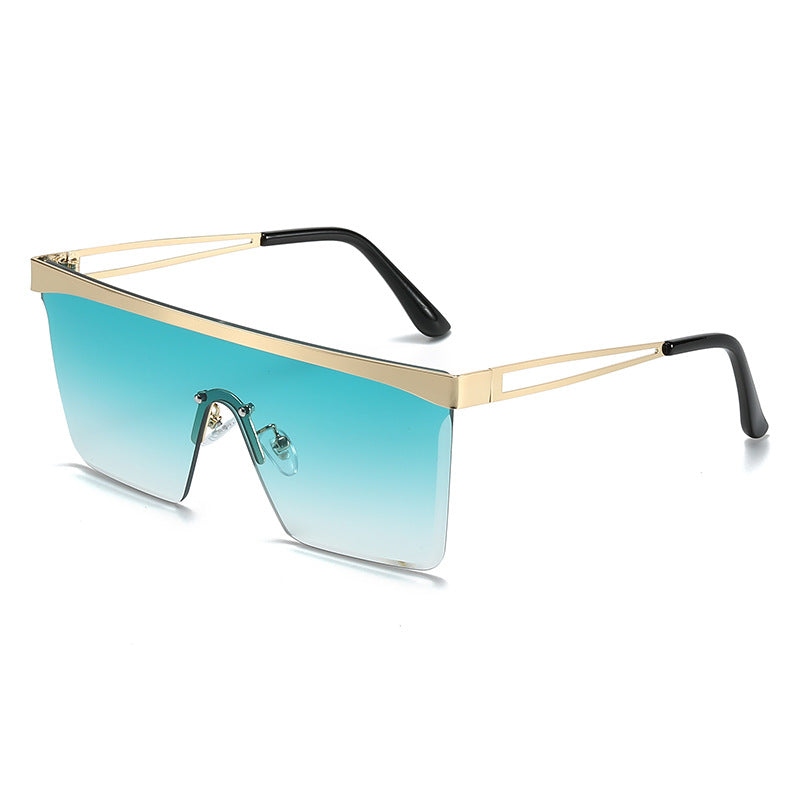 K European And American Square Pair Sunglasses One-piece Lens