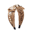 K Baroque Fabric Bow Full Diamond Pearl Headband
