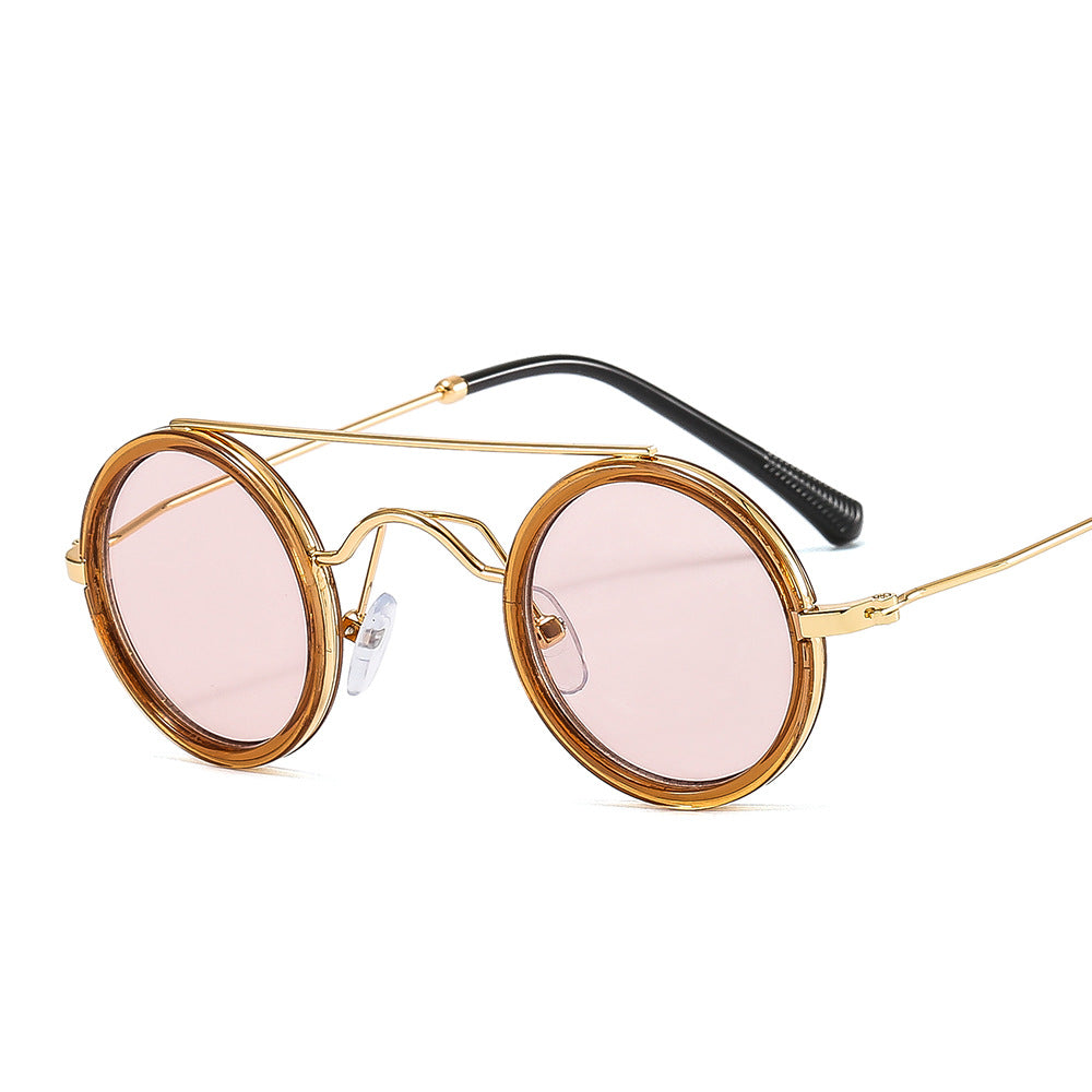K Punk Small Round Rim Hip Hop Sunglasses