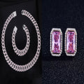 K Diamond-studded Spring-clasp Cuban-link Necklace