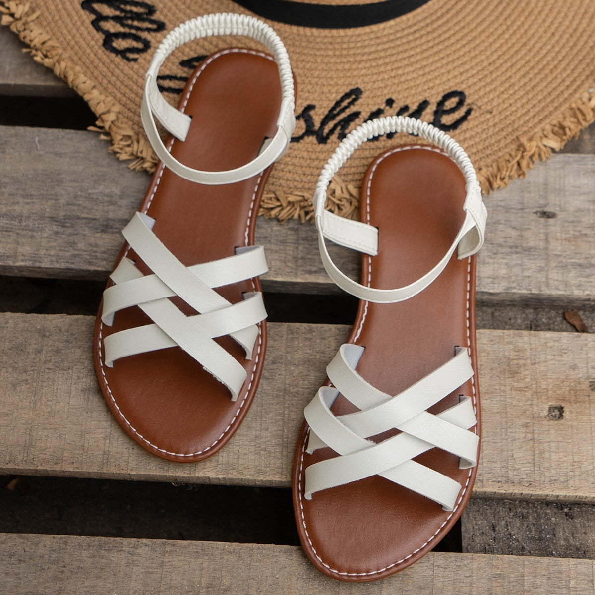 K Flat Bottomed Korean Sandals