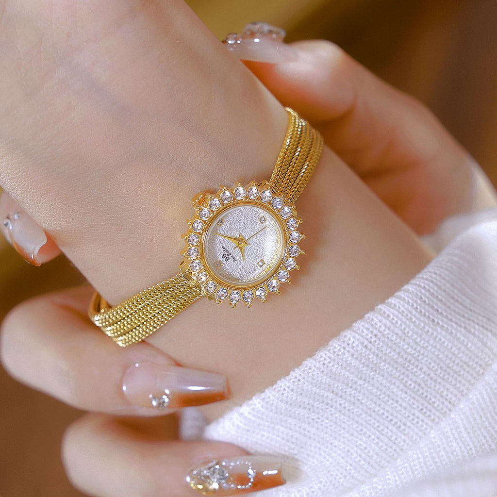 K Light-luxury Sun-patterned Gesang Flower Watch An Elegant Timepiece