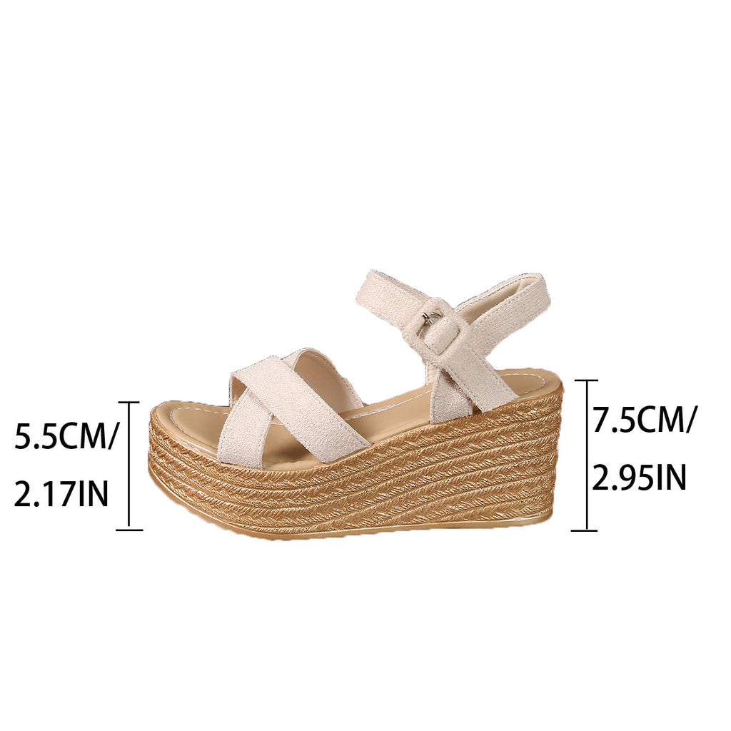 K Wedge Platform Sandals