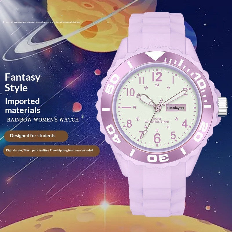 K Compact Quartz Sports Smart Couples Electronic Watch For Women