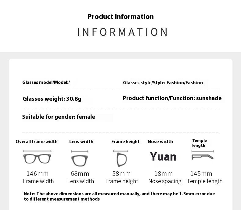 K 2 Fashion Sunglasses Large Frame Retro