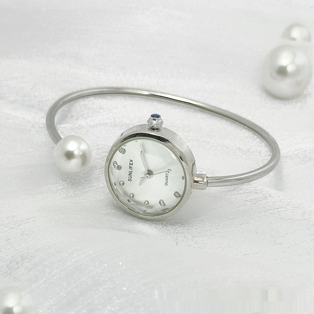 K Women's High-grade Simple Pearl Bangle Watch High-grade Watch