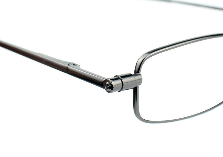 K Ultra-thin Mens Metal Spring-leg Reading Glasses With Rotating Frames