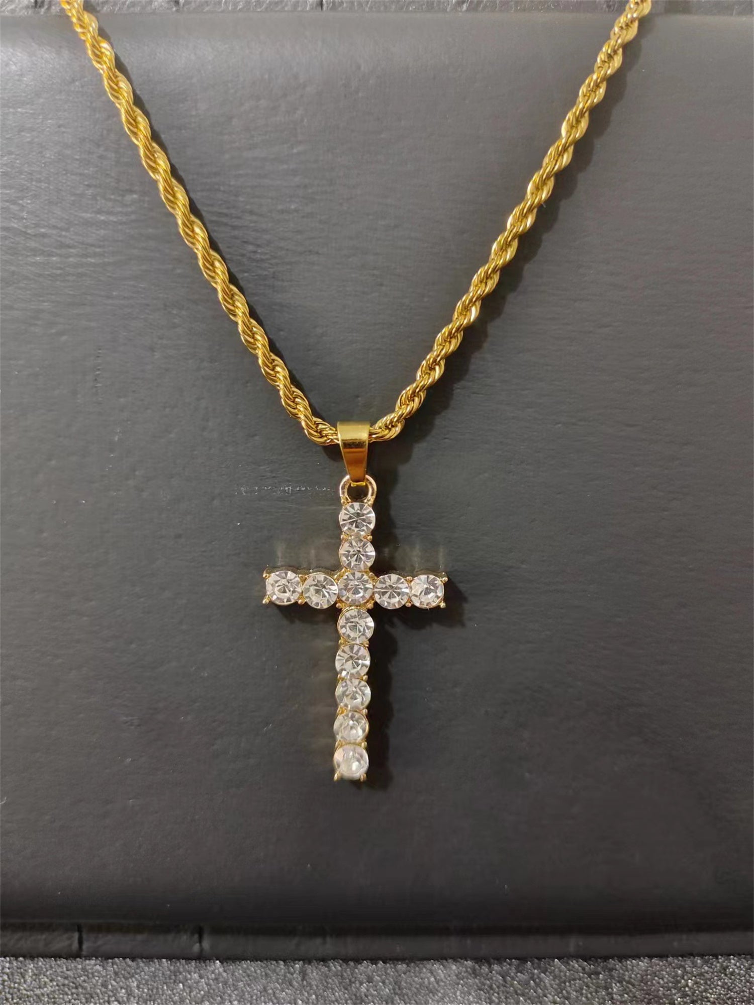 K Diamond Pendant Necklace Men's Hip-hop Cold Wind