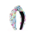 K Tie-dyed Fabric Diamond Headband Flower Bow Tie