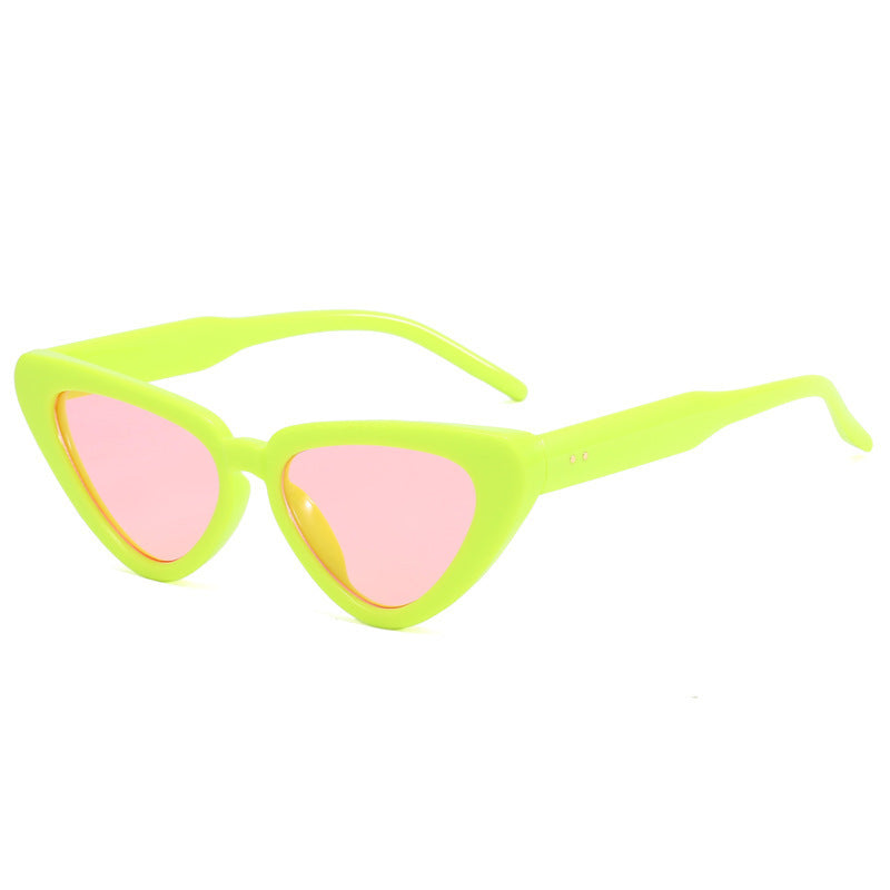 K Cat-eye Triangular Sunglasses For Women Fashionable UV Protection Shades