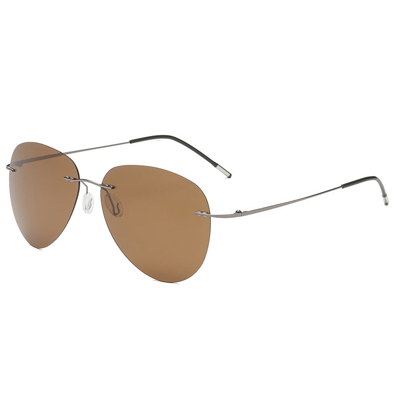 K New Frameless Ultralight Polarized Titanium Polarized Sunglasses