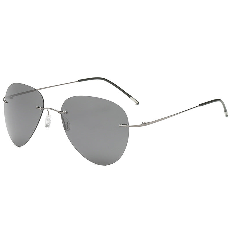 K New Frameless Ultralight Polarized Titanium Polarized Sunglasses