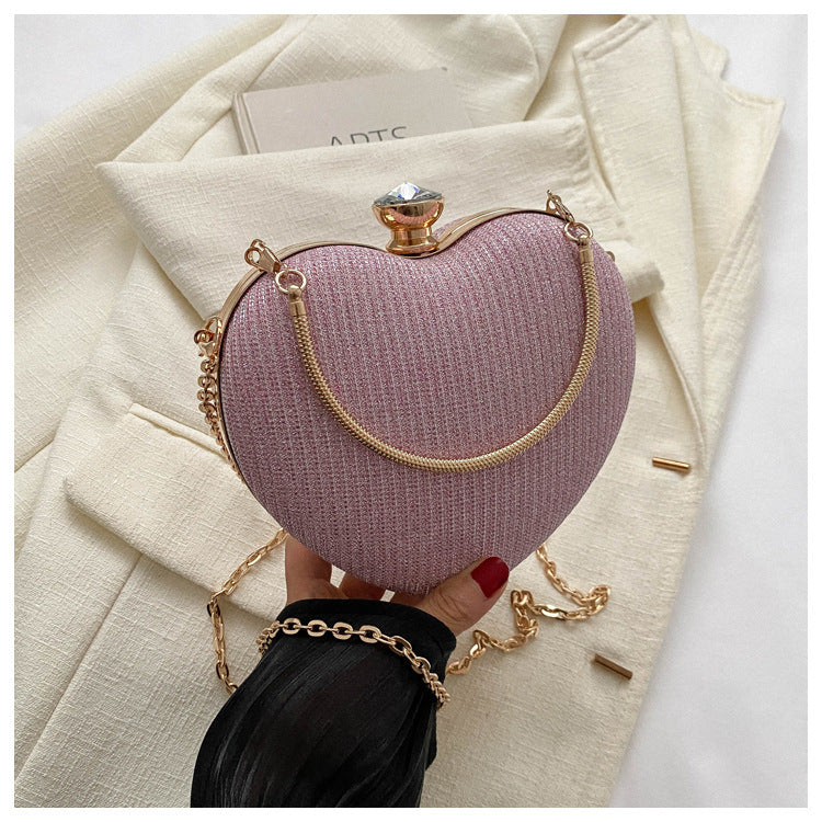 K Shiny Handbag Heart Shape