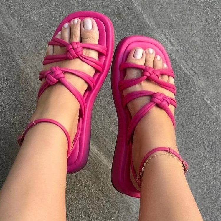 K Woven Beach Sandals