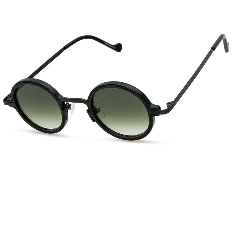 K Retro Special Multicolor Niche Round Frame Sunglasses Neutral
