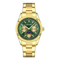 K Lunar Phase Business Steel-Strap Waterproof Quartz Men's Watch