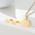 K Popular Earring And Necklace Set Featuring The 12 Zodiac Signs