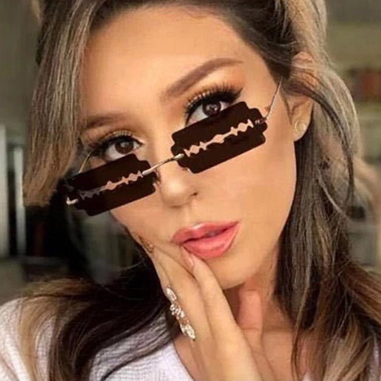 K Trimming Sunglasses Women's Metal Rimless Sunglasses