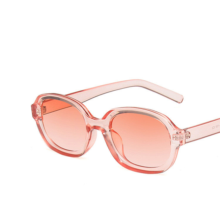 K Oval Trend Fashion Concave Statement Sunglasses