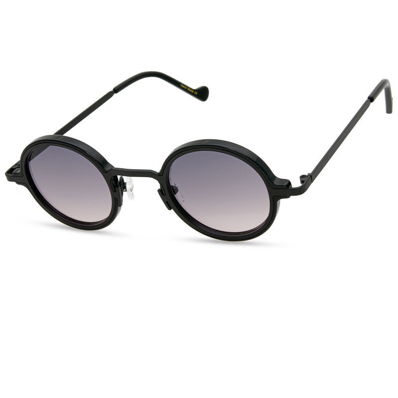 K Retro Special Multicolor Niche Round Frame Sunglasses Neutral