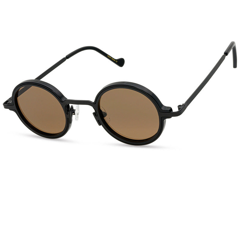K Retro Special Multicolor Niche Round Frame Sunglasses Neutral