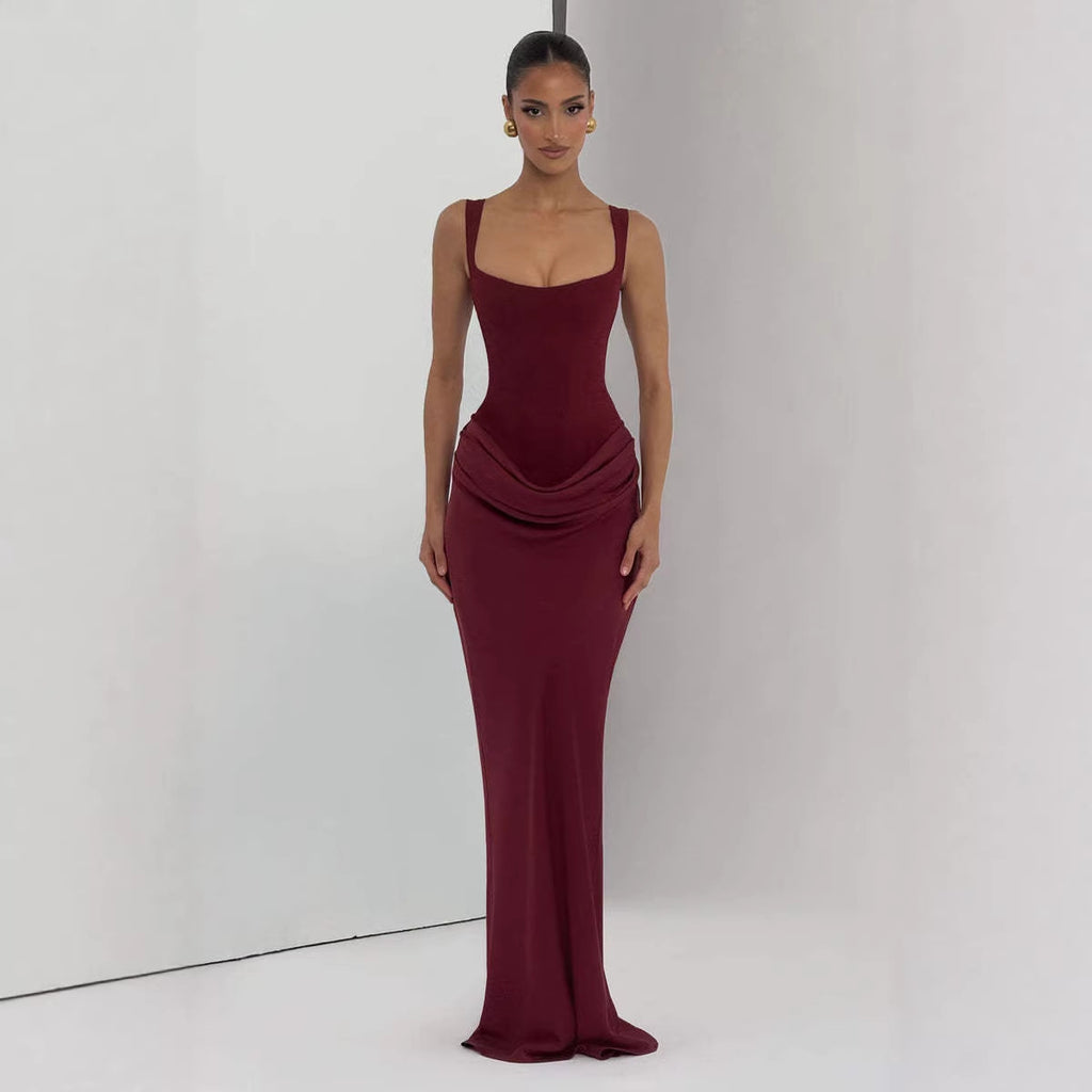 K Women's Strapless Sleeveless Sheath Maxi Dress