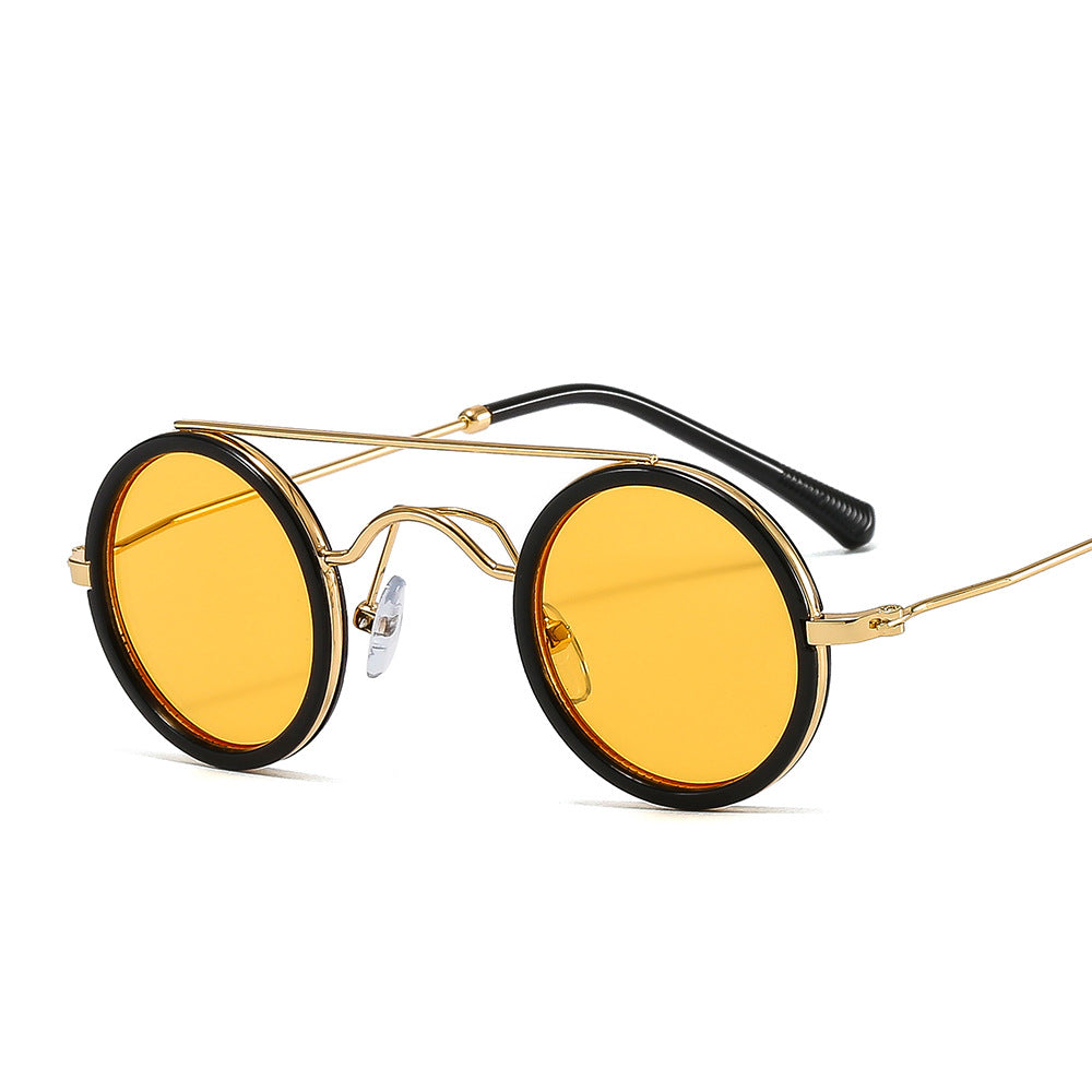 K Punk Small Round Rim Hip Hop Sunglasses