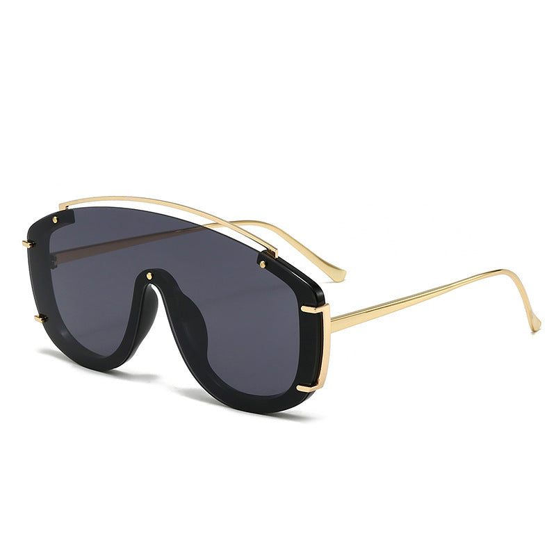 K Colorful Personality One-piece Large Frame Fashionable Sunglasses