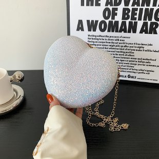 K Shiny Handbag Heart Shape