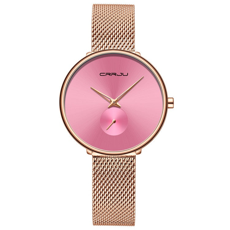 K Women's Stainless Steel Strap Mesh Strap Watch Simple