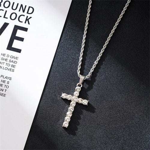 K Diamond Pendant Necklace Men's Hip-hop Cold Wind