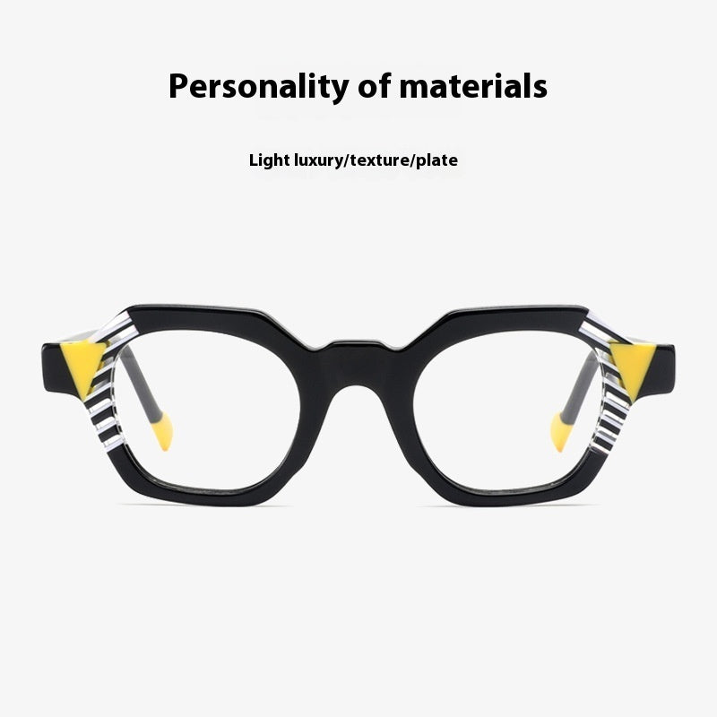 K Optical Glasses Frame Multilateral Box Fashion Plain Glasses