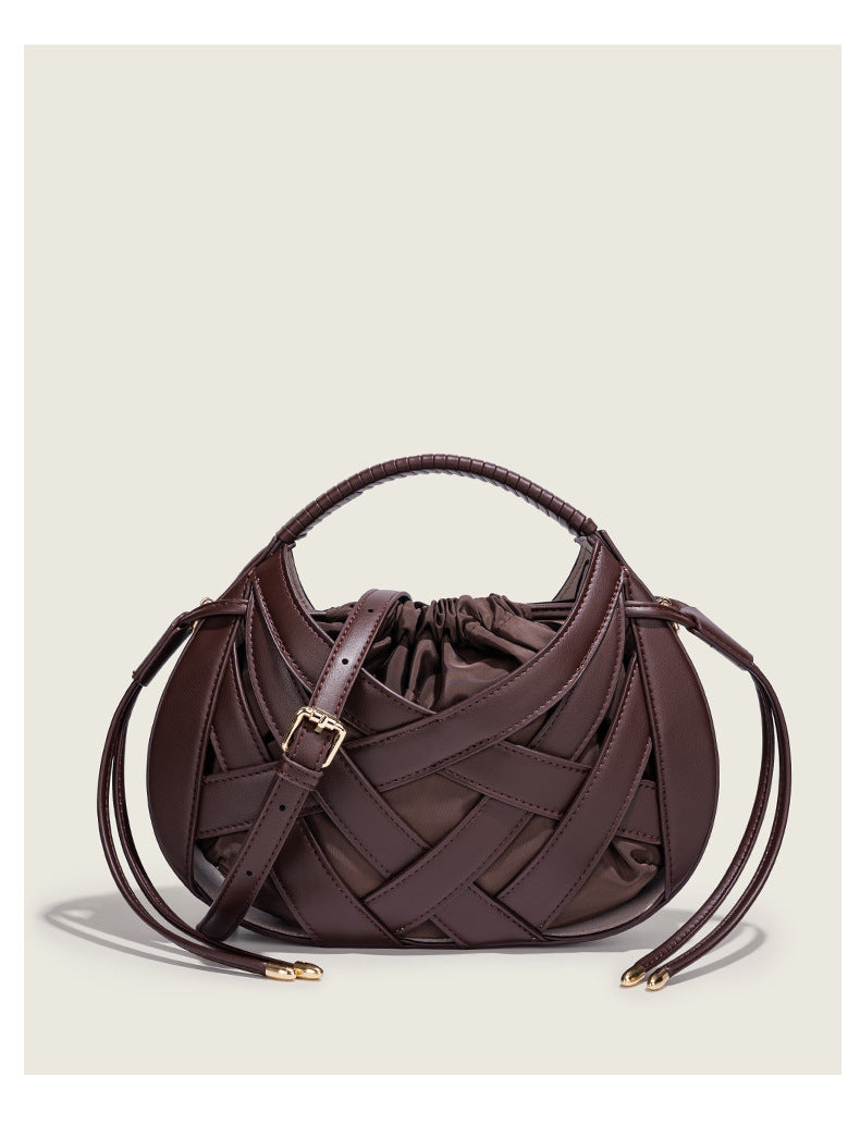 K Large-capacity Woven Hollow-out Single-shoulder Crossbody Bag
