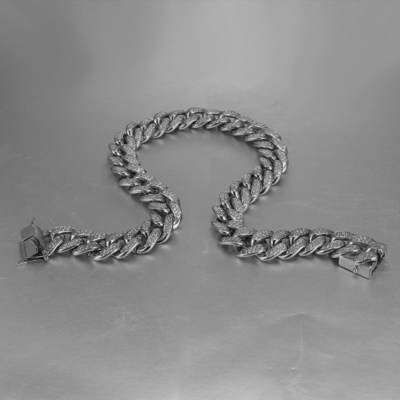 Hip-hop Chunky Titanium Steel Necklace For Men