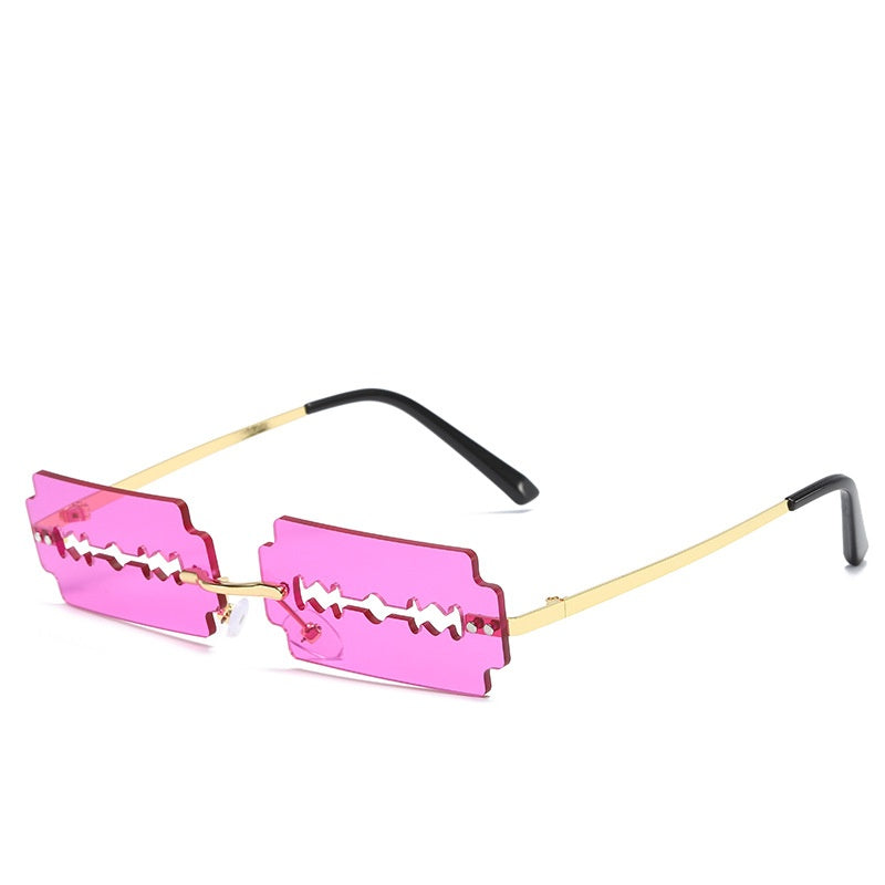 K Trimming Sunglasses Women's Metal Rimless Sunglasses
