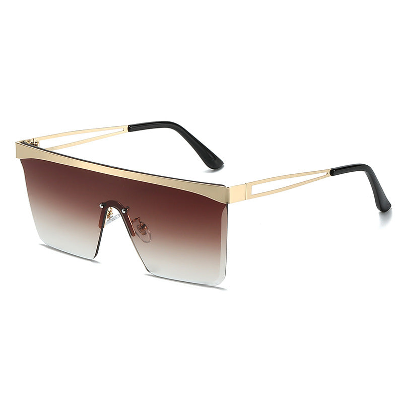 K European And American Square Pair Sunglasses One-piece Lens