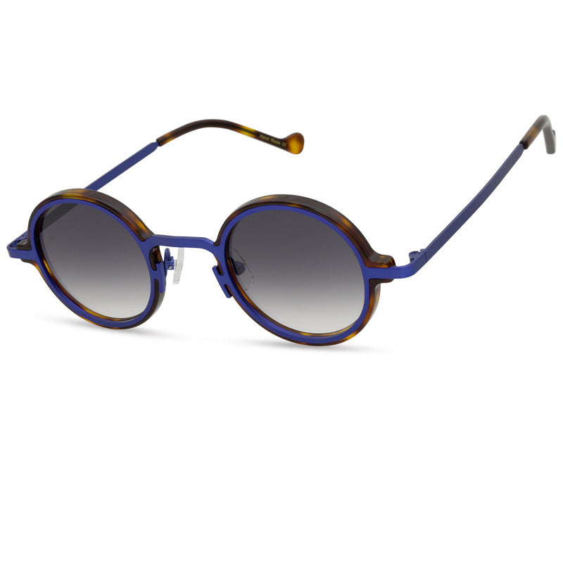 K Retro Special Multicolor Niche Round Frame Sunglasses Neutral