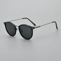 K Transparent Japanese Handmade Medium Gold Pure Titanium Polarized Sunglasses