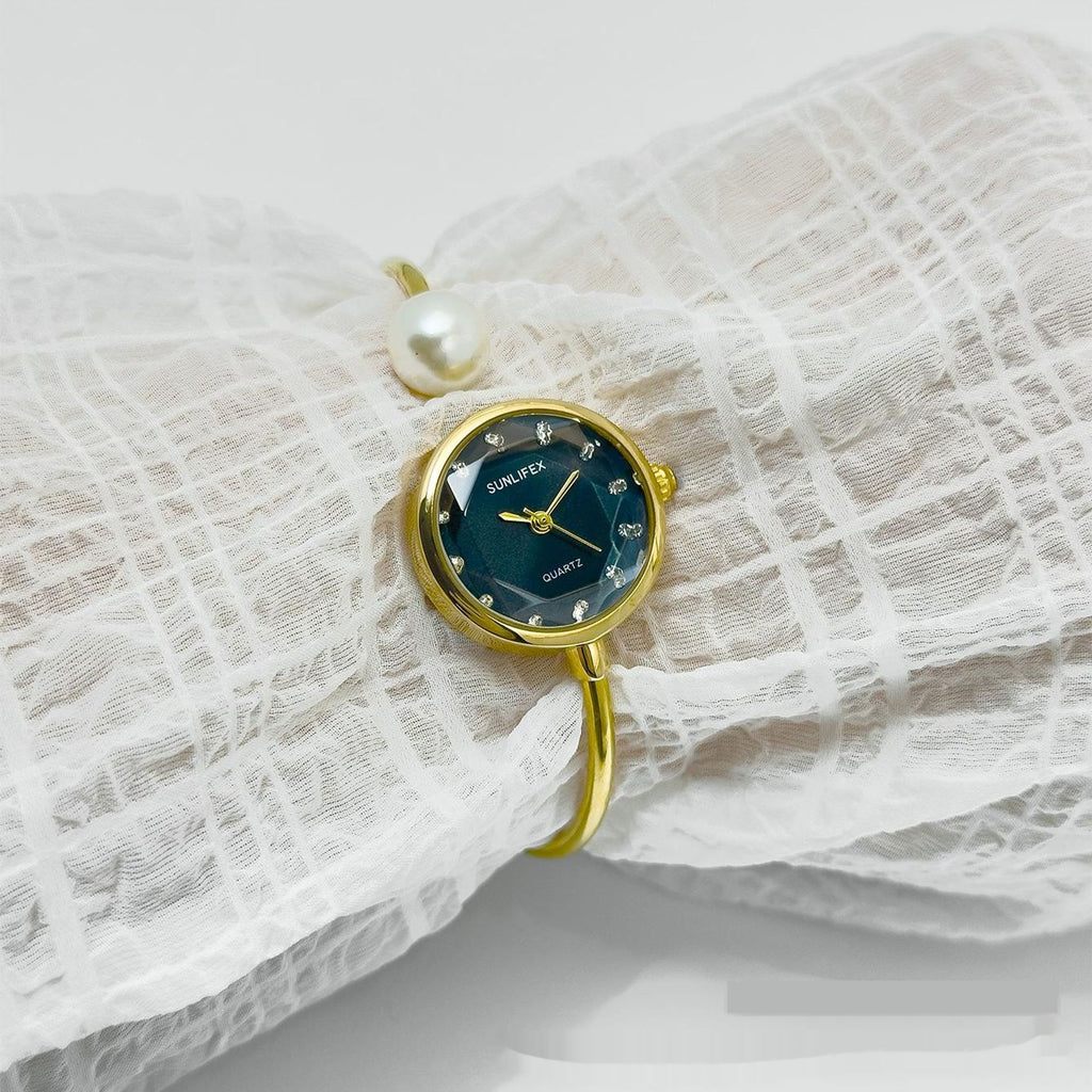 K Women's High-grade Simple Pearl Bangle Watch High-grade Watch