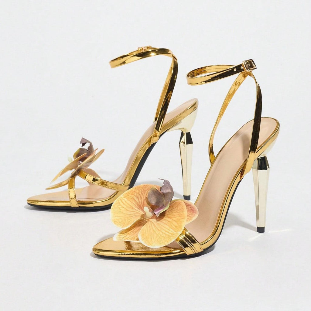 K Toe Stiletto Heel Sandals
